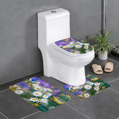 RTCVXZDSA Chrysanthemums 3-teiliges Badezimmerteppich-Set – weiches Plüsch-Badematten-Set mit U-förmigem WC-Bodenteppich, rutschfest, wasserdicht, Badteppich-Kombination für Zuhause, Kinderzimmer RTCVXZDSA Chrysanthemums 3-teiliges Badezimmerteppich-Set – weiches Plüsch-Badematten-Set mit U-förmigem WC-Bodenteppich, rutschfest, wasserdicht, Badteppich-Kombination für Zuhause, Kinderzimmer von RTCVXZDSA