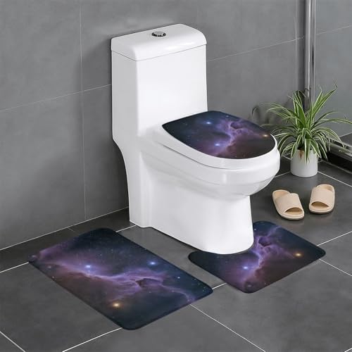 RTCVXZDSA Cosmic Sternenhimmel 3-teiliges Badezimmerteppich-Set – weiches Plüsch-Badematten-Set mit U-förmigem WC-Bodenteppich, rutschfest, wasserdicht, Badteppich-Kombination für Zuhause RTCVXZDSA Cosmic Sternenhimmel 3-teiliges Badezimmerteppich-Set – weiches Plüsch-Badematten-Set mit U-förmigem WC-Bodenteppich, rutschfest, wasserdicht, Badteppich-Kombination für Zuhause von RTCVXZDSA
