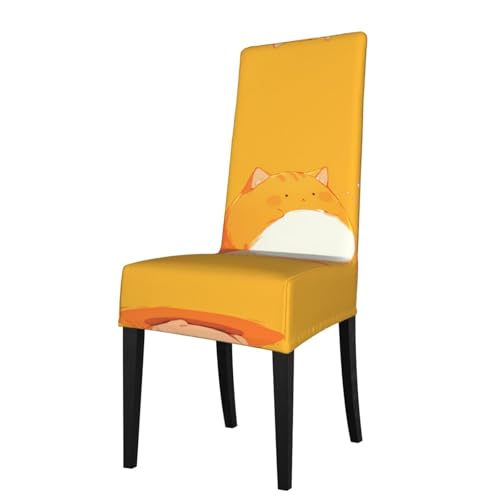 RTCVXZDSA Esszimmerstuhlschutz, dehnbar, Allover-Design, passend für die meisten armlosen Stühle (Höhe der Rückenlehne: 45,7–55,9 cm) von RTCVXZDSA