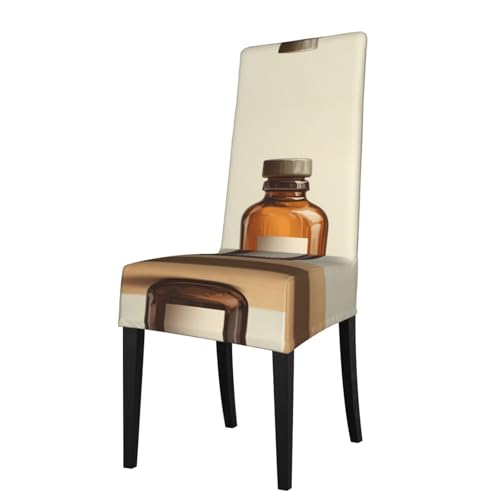 RTCVXZDSA Esszimmerstuhlschutz für wissenschaftliche Experimente – dehnbares Allover-Druck-Design, passend für die meisten armlosen Stühle (Höhe der Rückenlehne: 45,7–55,9 cm) von RTCVXZDSA