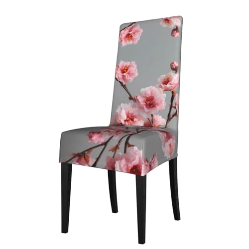 RTCVXZDSA Esszimmerstuhlschutz mit roten Blumen, dehnbar, Allover-Design, passend für die meisten Armlehnenstühle (Höhe der Rückenlehne: 45,7–55,9 cm) von RTCVXZDSA