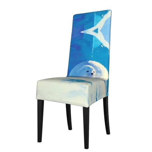 RTCVXZDSA Niedliche Dichtungen für Esszimmerstühle, dehnbares Allover-Druck-Design, passend für die meisten armlosen Stühle (Höhe der Rückenlehne: 45,7–55,9 cm) von RTCVXZDSA