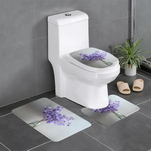 RTCVXZDSA Schönes Blumen-3-teiliges Badezimmerteppich-Set – weiches Plüsch-Badematten-Set mit U-förmigem WC-Bodenteppich, rutschfest, wasserdicht, Badteppich-Kombination für Zuhause, Kinderzimmer RTCVXZDSA Schönes Blumen-3-teiliges Badezimmerteppich-Set – weiches Plüsch-Badematten-Set mit U-förmigem WC-Bodenteppich, rutschfest, wasserdicht, Badteppich-Kombination für Zuhause, Kinderzimmer von RTCVXZDSA