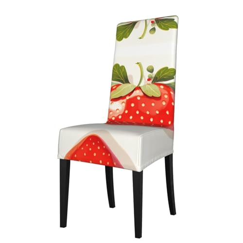 RTCVXZDSA Vibrant Fruits Esszimmerstuhl-Schutz, dehnbar, Allover-Design, passend für die meisten armlosen Stühle (Höhe der Rückenlehne: 45,7–55,9 cm) von RTCVXZDSA
