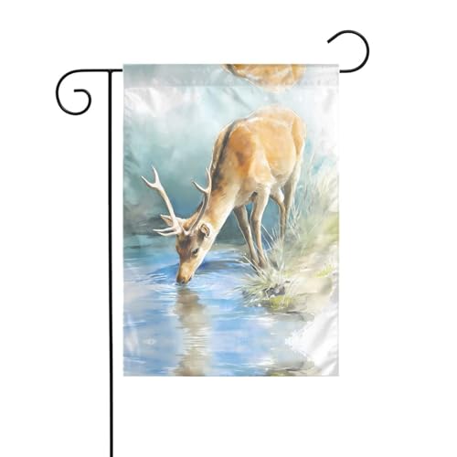 Rehkitz Gartenflagge, 30,5 x 45,7 cm, lebendige, doppelseitige Outdoor-Flagge für Höfe, Gärten, Terrassen und Rasen Rehkitz Gartenflagge, 30,5 x 45,7 cm, lebendige, doppelseitige Outdoor-Flagge für Höfe, Gärten, Terrassen und Rasen von RTCVXZDSA