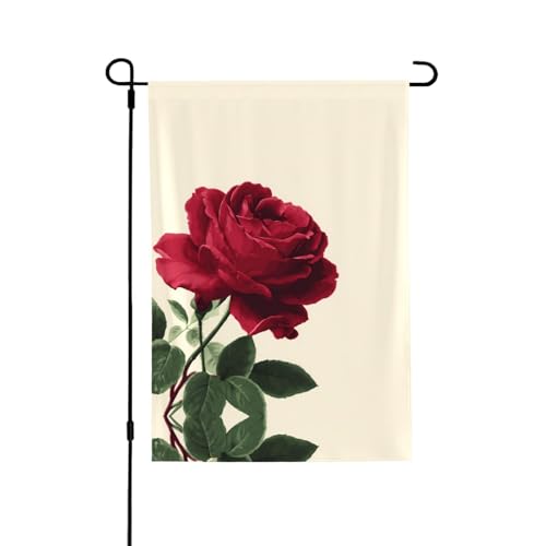 Rose Vibrant Allover-Print Flagge – wetterfestes Polyester, perfekt für Terrasse, Hof oder Garten Dekoration von RTCVXZDSA