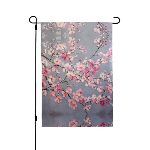 Rote Blumen, lebendiger Allover-Druck, wetterfestes Polyester, perfekt für Terrasse, Hof oder Gartendekoration von RTCVXZDSA