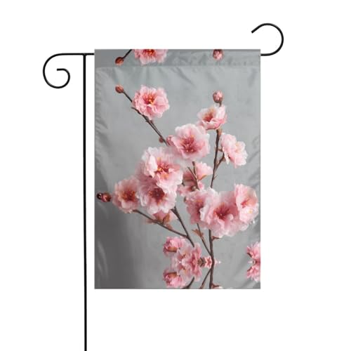 Rote Blumen Gartenflagge 30,5 x 45,7 cm – lebendige, doppelseitige Outdoor-Flagge für Höfe, Gärten, Terrassen und Rasen von RTCVXZDSA