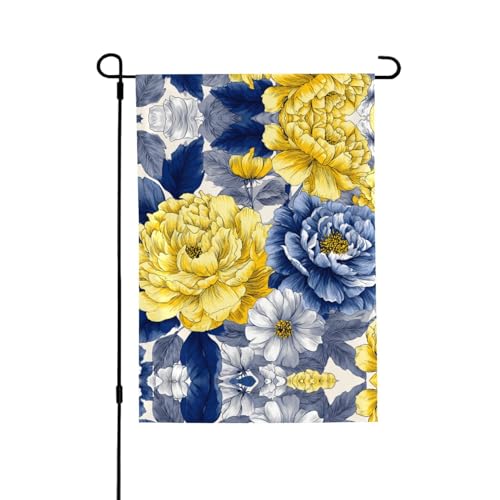 Schöne Blumen, lebendiger Allover-Druck, wetterfestes Polyester, perfekt für Terrasse, Hof oder Gartendekoration Schöne Blumen, lebendiger Allover-Druck, wetterfestes Polyester, perfekt für Terrasse, Hof oder Gartendekoration von RTCVXZDSA