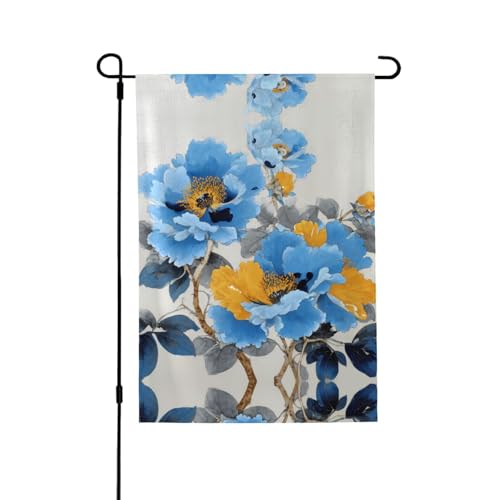 Schöne Blumen, lebendiger Allover-Druck, wetterfestes Polyester, perfekt für Terrasse, Hof oder Gartendekoration Schöne Blumen, lebendiger Allover-Druck, wetterfestes Polyester, perfekt für Terrasse, Hof oder Gartendekoration von RTCVXZDSA