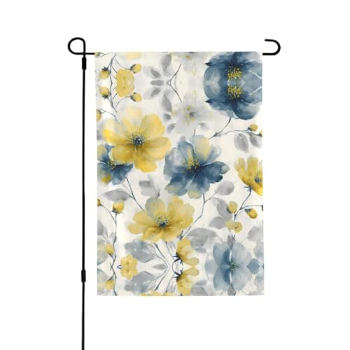 Schöne Blumen, lebendiger Allover-Druck, wetterfestes Polyester, perfekt für Terrasse, Hof oder Gartendekoration von RTCVXZDSA