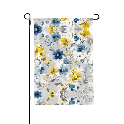 Schöne Blumen, lebendiger Allover-Druck, wetterfestes Polyester, perfekt für Terrasse, Hof oder Gartendekoration von RTCVXZDSA