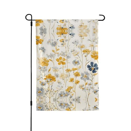 Schöne Blumen, lebendiger Allover-Druck, wetterfestes Polyester, perfekt für Terrasse, Hof oder Gartendekoration von RTCVXZDSA