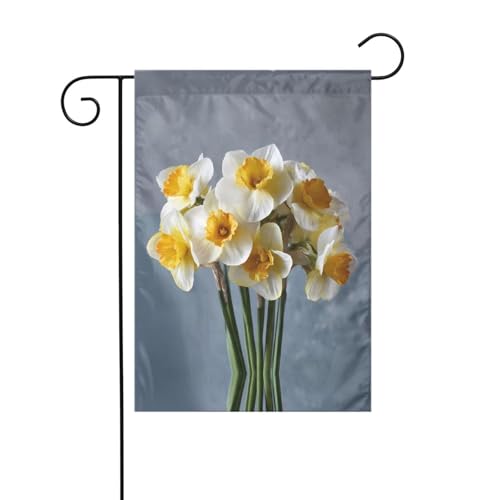 Schöne Gartenflagge mit Pflanzenblumen, 30,5 x 45,7 cm, lebendige, doppelseitige Outdoor-Flagge für Höfe, Gärten, Terrassen und Rasenflächen von RTCVXZDSA