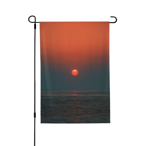 Sonnenaufgang am Meer, lebendiger Allover-Druck, wetterfestes Polyester, perfekt für Terrasse, Hof oder Gartendekoration von RTCVXZDSA