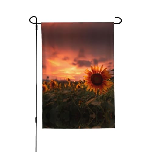 Sonnenblumen-Flagge mit lebendigem Allover-Druck, wetterfestes Polyester, perfekt für Terrasse, Hof oder Gartendekoration von RTCVXZDSA