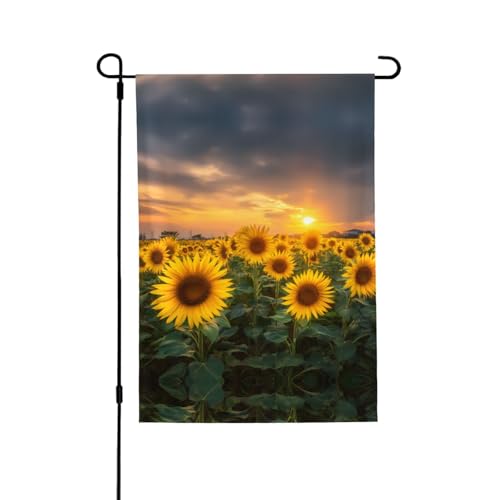 Sonnenblumen-Flagge mit lebendigem Allover-Druck, wetterfestes Polyester, perfekt für Terrasse, Hof oder Gartendekoration von RTCVXZDSA