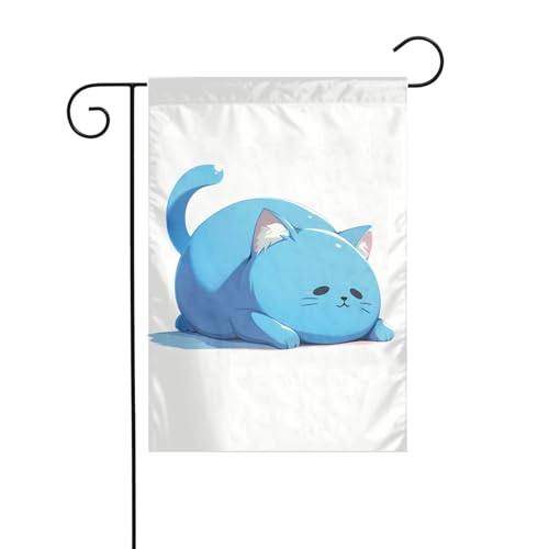 Süße Katzen-Gartenflagge, 30,5 x 45,7 cm, lebendige, doppelseitige Outdoor-Flagge für Höfe, Gärten, Terrassen und Rasenflächen von RTCVXZDSA