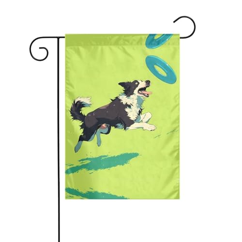 The Dog That Picks Up Frisbees Gartenflagge, 30,5 x 45,7 cm, lebendige, doppelseitige Outdoor-Flagge für Höfe, Gärten, Terrassen und Rasen The Dog That Picks Up Frisbees Gartenflagge, 30,5 x 45,7 cm, lebendige, doppelseitige Outdoor-Flagge für Höfe, Gärten, Terrassen und Rasen von RTCVXZDSA