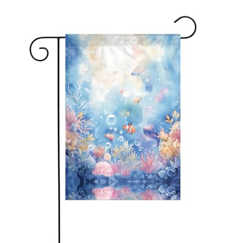 The Underwater World Gartenflagge, 30,5 x 45,7 cm, lebendige, doppelseitige Outdoor-Flagge für Höfe, Gärten, Terrassen und Rasen The Underwater World Gartenflagge, 30,5 x 45,7 cm, lebendige, doppelseitige Outdoor-Flagge für Höfe, Gärten, Terrassen und Rasen von RTCVXZDSA