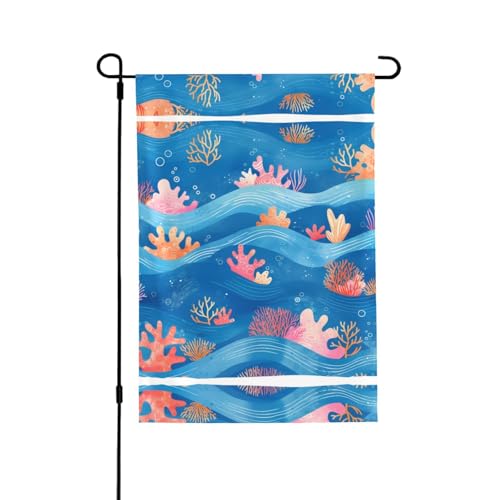 The Underwater World Vibrant Allover-Print Flagge, wetterfestes Polyester, perfekt für Terrasse, Hof oder Garten Dekoration von RTCVXZDSA