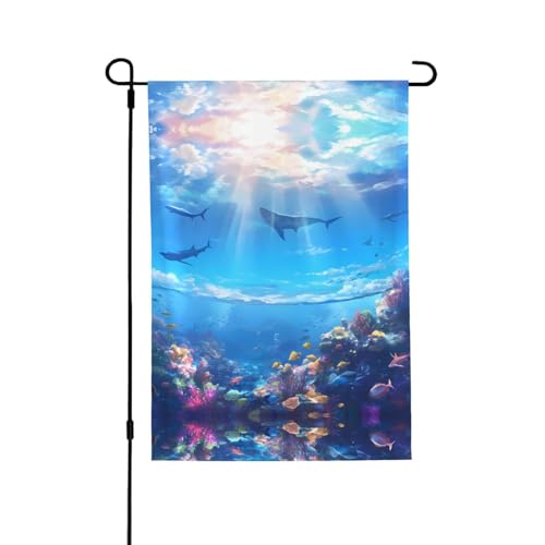 The Underwater World Vibrant Allover-Print Flagge, wetterfestes Polyester, perfekt für Terrasse, Hof oder Garten Dekoration The Underwater World Vibrant Allover-Print Flagge, wetterfestes Polyester, perfekt für Terrasse, Hof oder Garten Dekoration von RTCVXZDSA