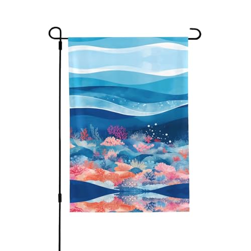 The Underwater World Vibrant Allover-Print Flagge, wetterfestes Polyester, perfekt für Terrasse, Hof oder Garten Dekoration The Underwater World Vibrant Allover-Print Flagge, wetterfestes Polyester, perfekt für Terrasse, Hof oder Garten Dekoration von RTCVXZDSA