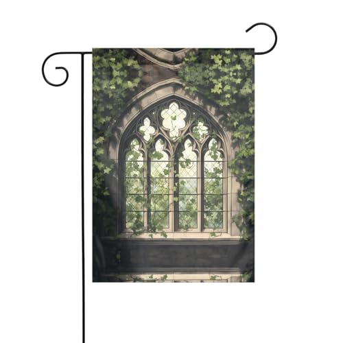 The Windows Of The Villa, Gartenflagge, 30,5 x 45,7 cm, lebendige, doppelseitige Outdoor-Flagge für Höfe, Gärten, Terrassen und Rasen von RTCVXZDSA