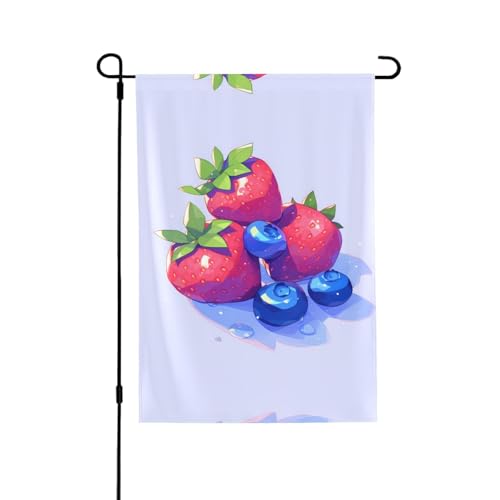 Vibrant Fruits Vibrant Allover-Print Flagge – wetterfestes Polyester, perfekt für Terrasse, Hof oder Gartendekoration von RTCVXZDSA