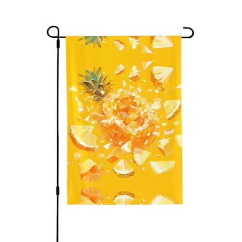 Vibrant Fruits Vibrant Allover-Print Flagge – wetterfestes Polyester, perfekt für Terrasse, Hof oder Gartendekoration von RTCVXZDSA