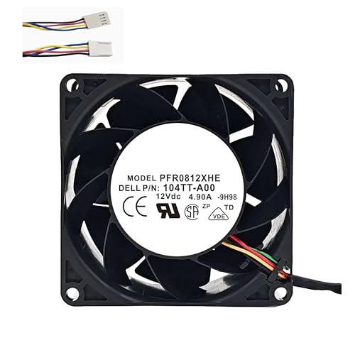 Lüfter für DELTA PFR0812XHE-9H98 104TT-A00 80 x 80 x 38 mm 12 VDC 4,90 A 4-Leiter Neu Lüfter für DELTA PFR0812XHE-9H98 104TT-A00 80 x 80 x 38 mm 12 VDC 4,90 A 4-Leiter Neu von RTDPART