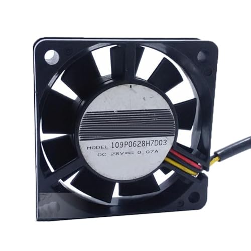 RTDPART Lüfter für SANYO Denki 15 109P0628H7D03 60 * 60 * 25MM DC28V 0,07 A, 3-Leiter, neu von RTDPART