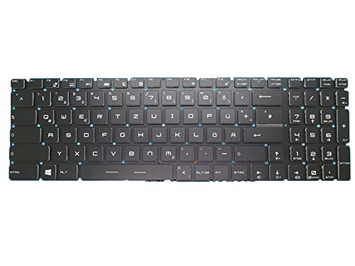 RTDPART Bunte Tastatur mit Hintergrundbeleuchtung für Laptops für MSI GL75 Leopard 10SD 10SDK 10SDR 10SE 10SEK 10SER 10SF 10SFK 10SFR 10SFS 10SFSK MS-17E7 MS-17E8 Deutsch GR von RTDPART