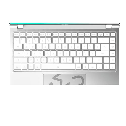 RTDPART Handballenauflage und Tastatur für Gigabyte für AERO 14 OLED (2023) (für Intel 13. Generation) AERO 14 OLED 9MF BMF Englisch US mit bunter Tastatur mit Hintergrundbeleuchtung Schwarz Neu von RTDPART