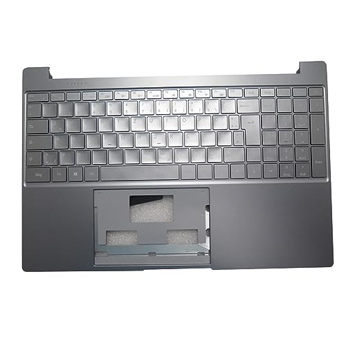 RTDPART Laptop Palmrest -Tastatur für MEDION AKOYA E15403 MD61704 MD61653 MD61509 MD61507 MD61506 Grau Top -Fall Schwarz Deutsch Gr Mit Hintergrundbeleuchtung von RTDPART