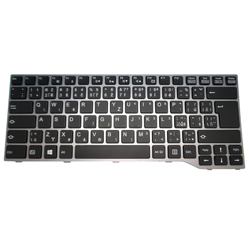 RTDPART Laptop-Tastatur für Fujitsu LifeBook T725 T726 Tschechisch CZ Schwarz ohne Hintergrundbeleuchtung Neu von RTDPART