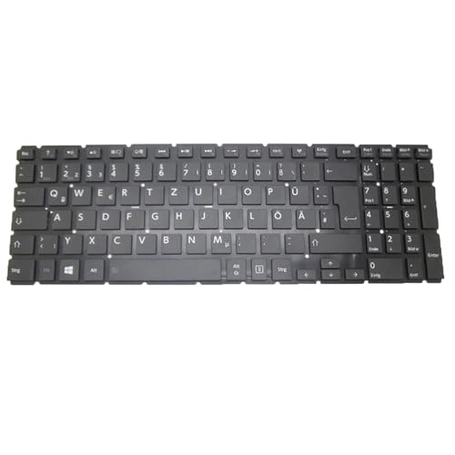 RTDPART Laptop-Tastatur für Toshiba Satellite L50-C L50-C-10X L50-C-113 L50-C-11H L50-C-135 L50-C-13D L50-C-13M L50-C-19M Deutsch GR Schwarz ohne Rahmen Neu von RTDPART