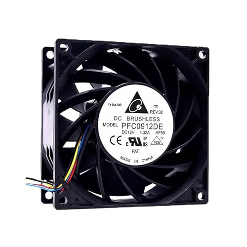 RTDPART Lüfter für Delta PFC0912DE-9F59 DC12V 4,32A 4-Leiter Neu von RTDPART