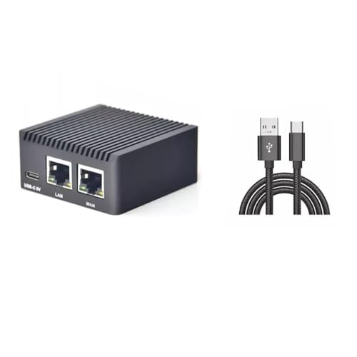 RTDPART Metallgehäuse-Host + C-Leitung für NanoPi R2S RK3328 Neu (128G-Leerkarte-Kartenleser senden) von RTDPART