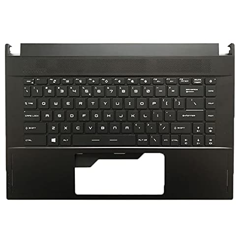 RTDPART Laptop GS66 MS16V1 GP66 GE66 RGB Hintergrundbeleuchtung Handauflage und US-Tastatur für MSI GS66 Stealth 10Sd 10SE 10SF 10SFS 10SGS MS16V1 15.6' Englisch Bunte Backlit kein Rahmen von RTDPART