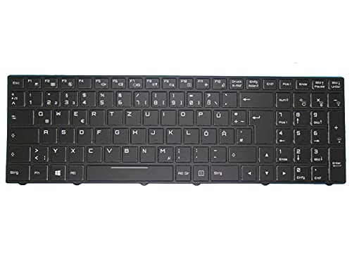 RTDPART Laptop-Tastatur Für Smoking Book XP1508 Mit Rahmen Schwarz Deutsch GR Mit Hintergrundbeleuchtung von RTDPART