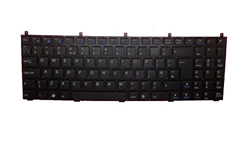 RTDpart Laptop-Tastatur für CLEVO M9800 MP-08J46GB-4304W 6-80-P15S0-190-1 (UK) Rahmen Schwarz von RTDpart