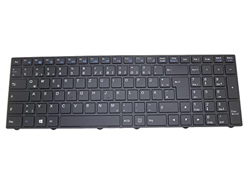 RTDpart Laptop-Tastatur für NEXOC B1511 German GR mit schwarzem Rahmen mit Hintergrundbeleuchtung von RTDPART