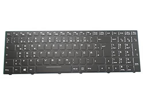 RTDPART Laptop-Tastatur für ONE K73-7O Deutschland GR mit Hintergrundbeleuchtung Schwarz Neu von RTDPART