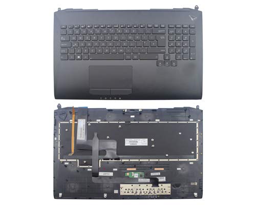 RTDpart Notebook Handauflage und Tastatur für ASUS GFX70 GFX70J GFX70JZ GFX70JS C Gehäuse mit schwarzer Tastatur und Hintergrundbeleuchtung von RTDpart