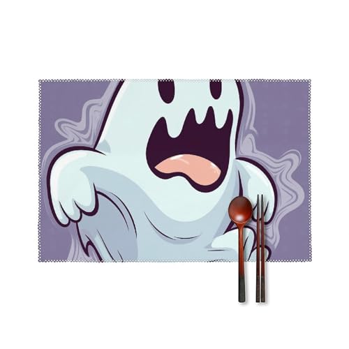 Cartoon Ghost Platzsets 6er Set Hitzebeständige Platzsets für Küche Esstisch Waschbar Leicht Zu Reinigen Tischmatten Langlebig Rutschfeste Essmatte für Party Outdoor Dekoration Cartoon Ghost Platzsets 6er Set Hitzebeständige Platzsets für Küche Esstisch Waschbar Leicht Zu Reinigen Tischmatten Langlebig Rutschfeste Essmatte für Party Outdoor Dekoration von RTFGHJS