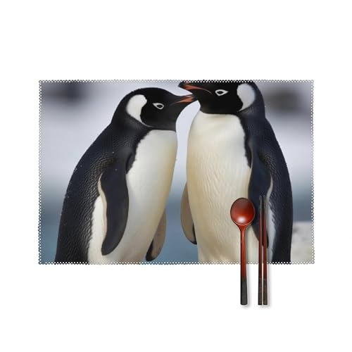 I Love Penguins Tischsets 6er Set Hitzebeständige Platzsets für Küche Esstisch Waschbar Leicht zu Reinigen Tischmatten Langlebig Rutschfeste Essmatte für Party Outdoor Dekoration I Love Penguins Tischsets 6er Set Hitzebeständige Platzsets für Küche Esstisch Waschbar Leicht zu Reinigen Tischmatten Langlebig Rutschfeste Essmatte für Party Outdoor Dekoration von RTFGHJS