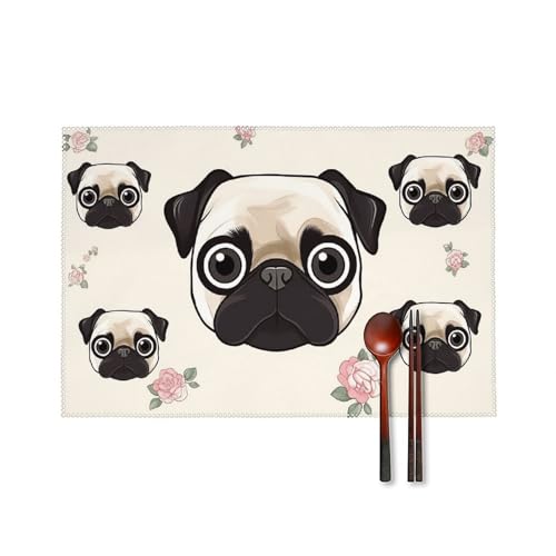 Line Mops Tischsets 6er Set Hitzebeständige Platzsets für Küche Esstisch Waschbar Leicht Zu Reinigen Tischmatten Langlebig Rutschfeste Essmatte für Party Outdoor Dekoration Line Mops Tischsets 6er Set Hitzebeständige Platzsets für Küche Esstisch Waschbar Leicht Zu Reinigen Tischmatten Langlebig Rutschfeste Essmatte für Party Outdoor Dekoration von RTFGHJS