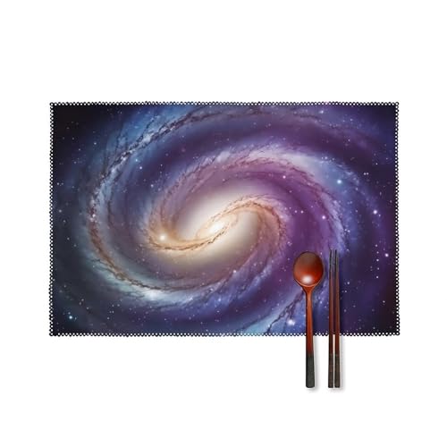 Spiral Galaxy Tischsets 6er Set Hitzebeständige Platzsets für Küche Esstisch Abwaschbar Leicht zu reinigen Tischmatten Langlebige rutschfeste Essmatte für Party Outdoor Dekoration Spiral Galaxy Tischsets 6er Set Hitzebeständige Platzsets für Küche Esstisch Abwaschbar Leicht zu reinigen Tischmatten Langlebige rutschfeste Essmatte für Party Outdoor Dekoration von RTFGHJS