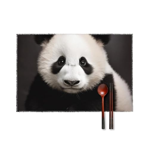 Tischsets 4er Set Hitzebeständig Tischset Waschbar Leicht Zu Reinigen Platzset Langlebig Rutschfest Esstisch Matten Set Niedlich Schwarz Und Weiß Panda Küche Platzsets für Esszimmer Indoor Outdoor Tischsets 4er Set Hitzebeständig Tischset Waschbar Leicht Zu Reinigen Platzset Langlebig Rutschfest Esstisch Matten Set Niedlich Schwarz Und Weiß Panda Küche Platzsets für Esszimmer Indoor Outdoor von RTFGHJS